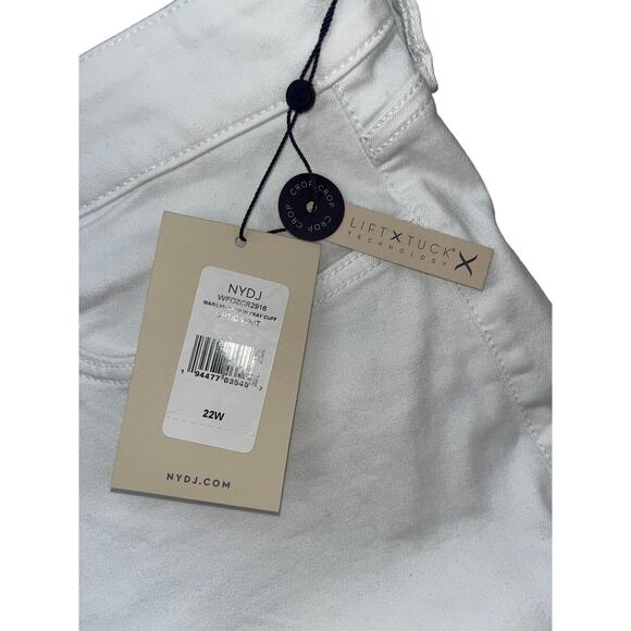 NYDJ Not Your‎ Daughters Jeans Plus 22W Marilyn Straight Crop with Fray Cuff NWT - Picture 11 of 16